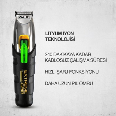 Wahl 9398 Extreme Grip Beard 12 Kılavuz Taraklı Şarjlı Sakal Fiyatı