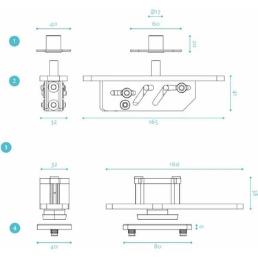 Dizaynaks Fritsjurgens Pivot Kapı Mekanizması Frensiz 500Kg Fiyatı