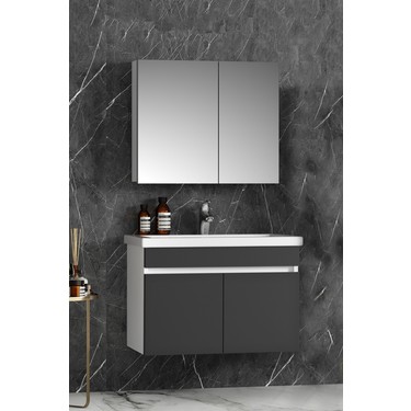 【シングル　コンプリートセット】WEST.　1st～24th　　　　w1195e Özceden Çiğdem 80 cm Beyaz-Antrasit Gri Mat Mdf Seramik Fiyatı