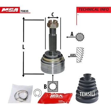 Mga 70835 Aks Kafa Diş-Proton Persona 96-25X22X53 Fiyatı