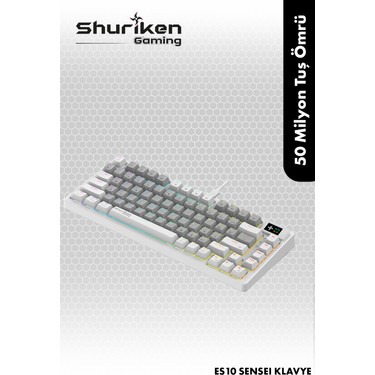 Shuriken ES10 Sanseı Rgb Mekanik Türkçe Klavye 1.06INÇ Tft - Fiyatı