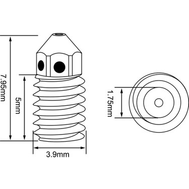 Hobi Mekatronik Bambu Lab A1-A1 Mini Pirinç Nozzle Fiyatı