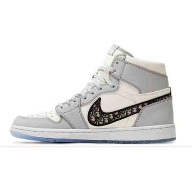 Dior Air Jordan 1 グレー/ホワイト Jordan 1 Retro High Dior AJ005 Fiyatı - Taksit Seçenekleri