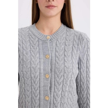 DeFacto Regular Fit Bisiklet Yaka Selanik Örgü Desenli Triko Fiyatı