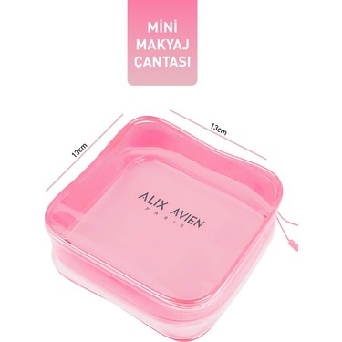 Alix Avien Pembe Mini Makyaj Çantası - Pink Cosmetic Bag Fiyatı