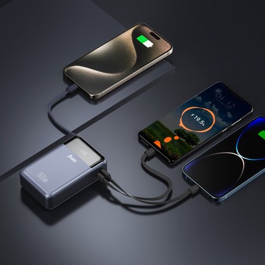Juo 20000 mAh 65W LED Ekranlı Usb-A + Type-C Kablolu Fiyatı