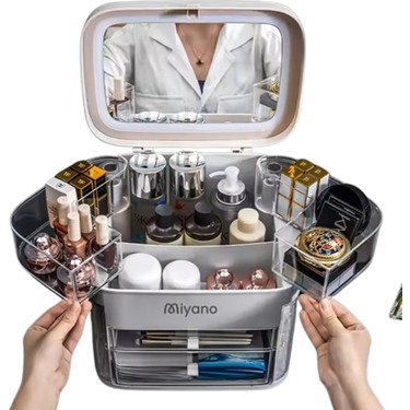 Miyano S40 Beyaz LED Işıklı Makyaj Organizeri Aynalı Fiyatı