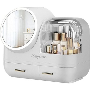 Miyano S50 LED Fan Makyaj Organizer Seti Beyaz Şık Tasarım Fiyatı