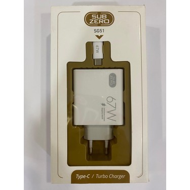 Subzero SG51 67W+6A Type-C Kablolu Turbo Ev Tipi Şarj Aleti Fiyatı