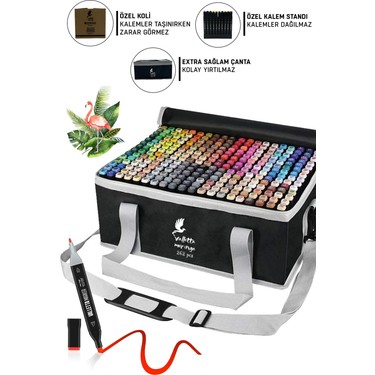 Moringa 262'li Çift Taraflı Art Marker Keçeli Kalem Seti Fiyatı