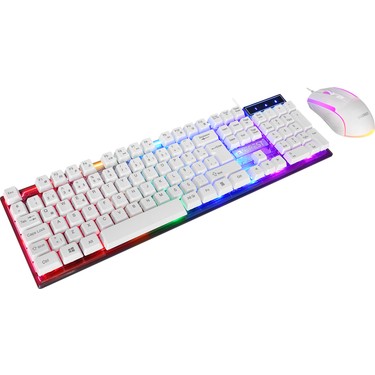 Everest KM-198 Luminax Beyaz Gökkuşağı Aydınlatmalı Q Gaming Fiyatı
