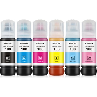 Baskistan Epson 108 Mürekkep Seti 6 Renk - L8050 -L8100 Fiyatı