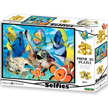 Prime 3D Deniz Canlıları Selfie Puzzle 48 Parça 20606 Fiyatı