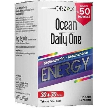 Orzax Ocean Daily One Energy 1 Alana 1 Bedava 30+30 Tablet Fiyatı