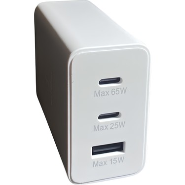 Auris 65 Watt Şarj Cihazı USB + USB C 3 Port Giriş Type C To Fiyatı
