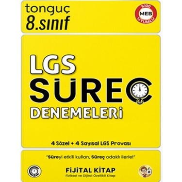 Tonguç Akademi 8. Sınıf LGS Süreç Denemeleri Zaman Yönetimi Kitabı