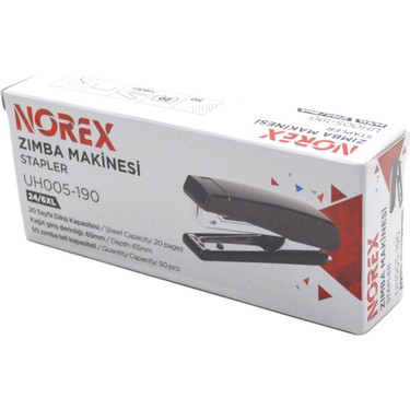 Norex Zımba Makinesi 24/6 20 Yaprak Diker Siyah UH005-190 Fiyatı