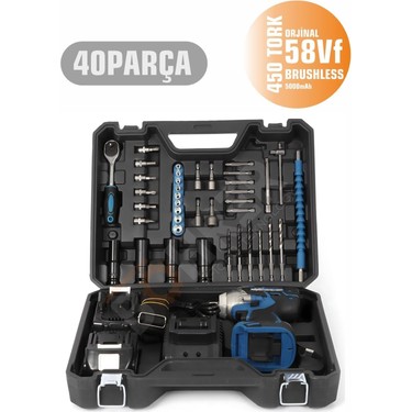 Böhrer Akülü Kömürsüz 58VF 5000 Mah Torklu Full Setli Somun Fiyatı