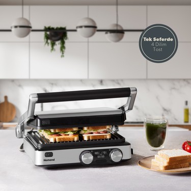 Homend Grilliant 1340H Inox Gövde Döküm Plaka Tost ve Izgara Fiyatı