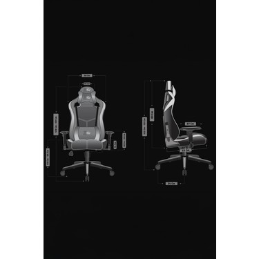 Zio Venom Jet Black Keten Profesyonel Oyuncu Koltuğu - 2D Fiyatı