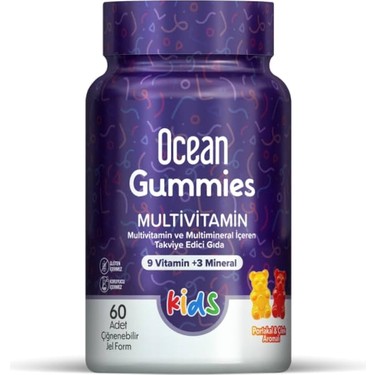 Orzax Ocean Smart Gummıes Multivitamin 60 Adet Çiğnenebilir Fiyatı