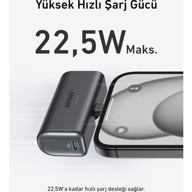 Anker Nano Powerbank (22.5W, Dahili USB-C Bağlantı Noktası) Fiyatı
