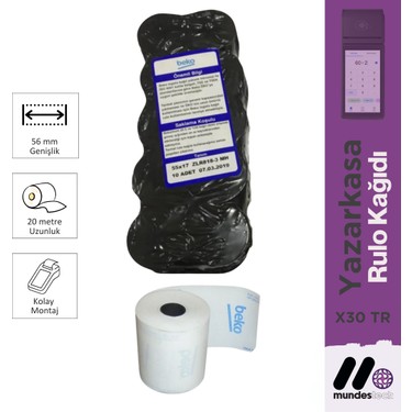 Beko X30 Tr Yazarkasa Rulosu ( 1 Paket - 10 Adet ) Fiyatı