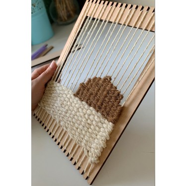 Arkaik Craft Ahşap Mini Halı Dokuma Tezgahı Seti Hafif ve Fiyatı