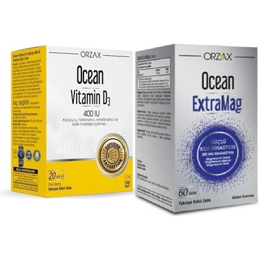 Orzax Ocean Extramag Üçlü Magnezyum Kombinasyonu 60 Tablet + Fiyatı