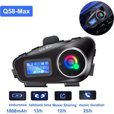 Q58 Max Dijitool Kablosuz Motosiklet Kaskı Interkom Çift Fiyatı