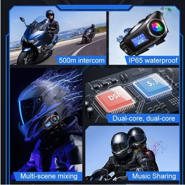 Q58 Max Dijitool Kablosuz Motosiklet Kaskı Interkom Çift Fiyatı