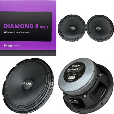 Pride Audio Diamond 8 V3 20 cm 600W 300RMS Hybrıt Spl Fiyatı