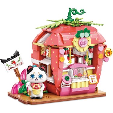 Keeppley Lovely Street K28022 Tuxedo Cat Strawberry House Fiyatı