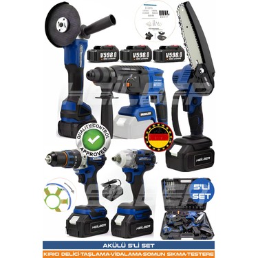 Heilber Alman Blue 5524B Kombo 5'li Kömürsüz Profesyonel Set Fiyatı