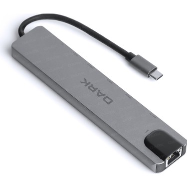 Dark USB 3.1 Type-C 8 in 1 Ethernet / HDMI / TF SD Kart Fiyatı