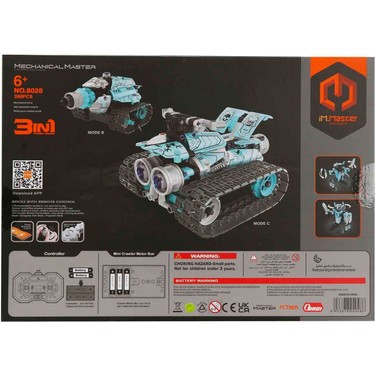 iM. Master 3in1 Uzaktan Kumandalı Mavi Robot Araba 398 Parça Fiyatı