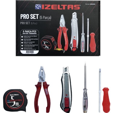 İzeltaş 5'li Pro Set 5 Parça Kraft Pense 160MM Kontrol Fiyatı
