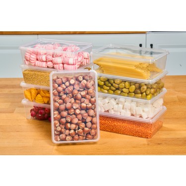 SUPERPUP Plastik Saklama Kabı Kendinden Kapaklı 1 lt 19 x 13 Fiyatı