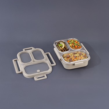 Aryıldız 1000 ml Kahverengi 3 Bölmeli Dikdörtgen Lunch Box Fiyatı