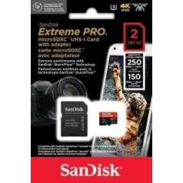 Sandisk Extreme Pro 2tb 250/150MB/S Microsdxc Uhs-I A2 V30 Fiyatı