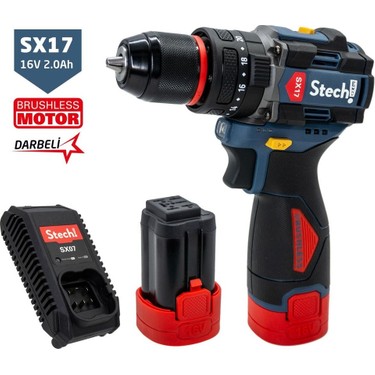 S-Tech Stech SX17-2X2.0 Akülü Kömürsüz Darbeli Matkap 16V Fiyatı