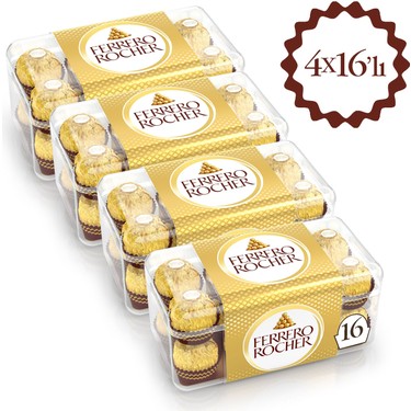 Ferrero Rocher Çikolata 16'lı - 4 Adet Fiyatı - Taksit Seçenekleri