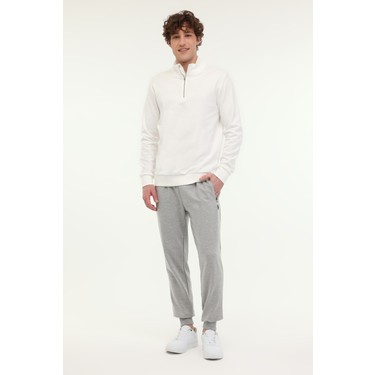 Lumberjack MB BS47 Hzıp Sw 5fx Ekru Erkek Sweatshirt Fiyatı