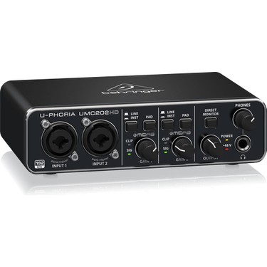 BEHRINGER UMC202HD - 2x2, 24-Bit/192kHz USB Ses Kartı Fiyatı