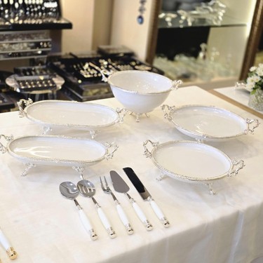 Güral Porselen Metal Çerçeveli Ayaklı Kaseli 10 Parça Fiyatı