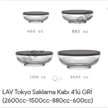 Feyzade Tokyo Saklama Kabı 4'Lü Set 2600 Cc 1500 Cc- 880 Fiyatı
