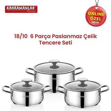 Kahramanlar Yağmur Indüksiyon Tabanlı 3'lü Tencere Seti Fiyatı