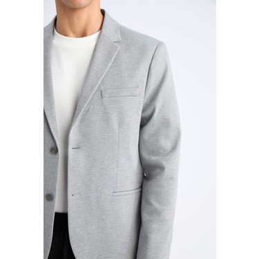 DeFacto Slim Fit Dar Kesim Astarlı Blazer Ceket Erkek Fiyatı