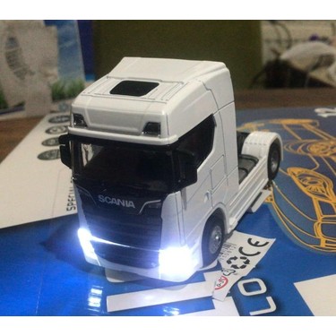 BNG STR Oyuncak Metal Model Işıklı Sesli Beyaz Scania Tır Fiyatı