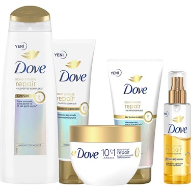 Dove Bond Intense Repair Saç Bakım Seti 5'li Yıpranmış Fiyatı